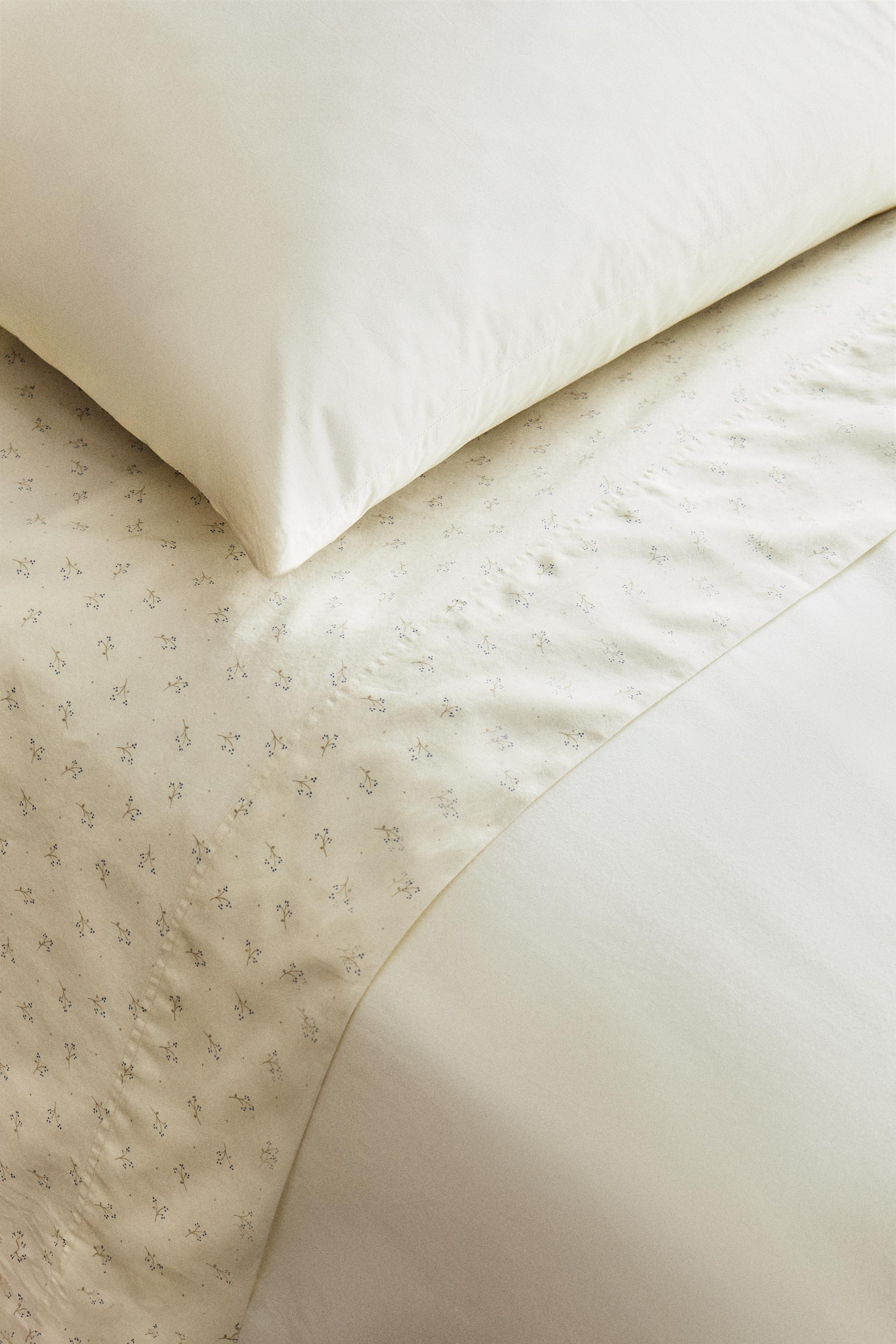 CHILDREN'S COTTON FLAT SHEET WITH MINI FLOWERS